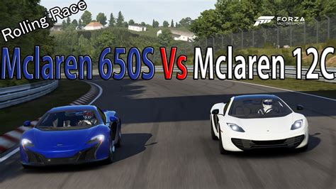 Forza Motorsport 6 Drag Race Mclaren 12c Vs Mclaren 650s Youtube