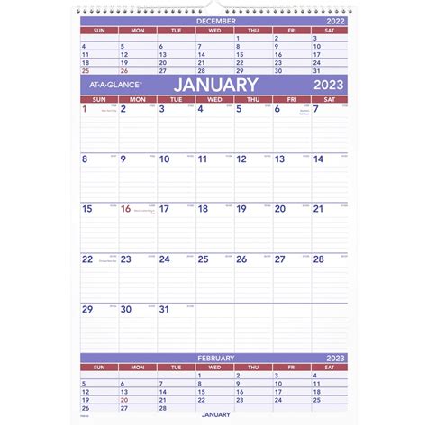At A Glance 3 Month Wall Calendar Julian Dates Quarterly 1 Year