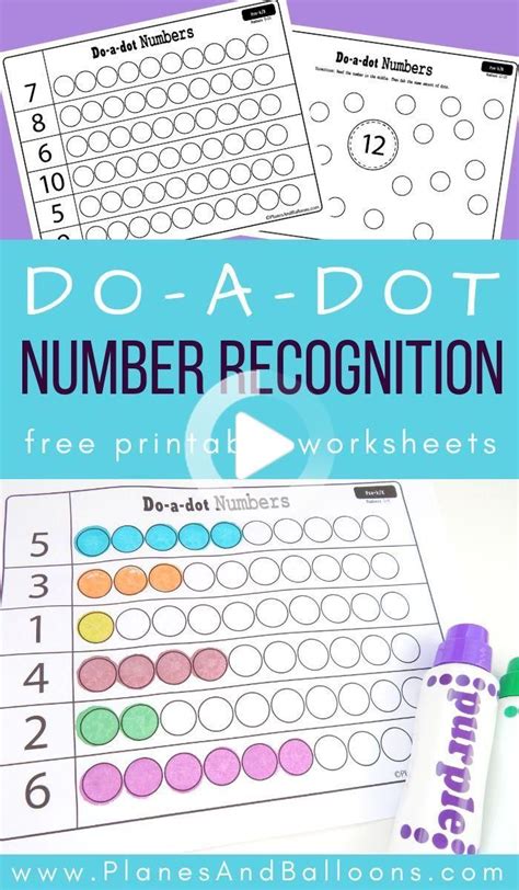 These are great for fine motor work. Dot marker number recognition worksheets in 2020 | Math ...