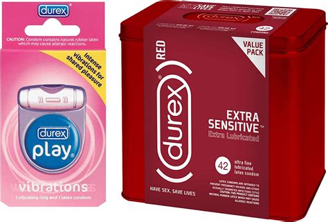 Durex Red Condom Extra Sensitive 42 Count And Durex Play