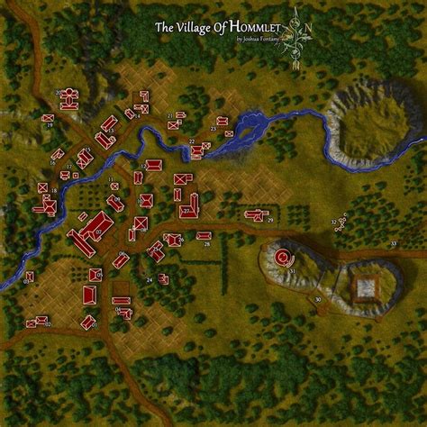 Hommlet T1 4 Greyhawk Fantasy Map Middle Earth Map Dungeon Maps