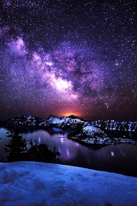 Crater Lake At Night Nature Photography Landscape Photography