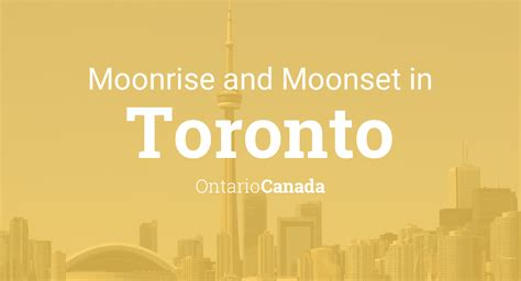 Capacity limits for retail stores and patios will also expand. Moonrise, Moonset, and Moon Phase in Toronto