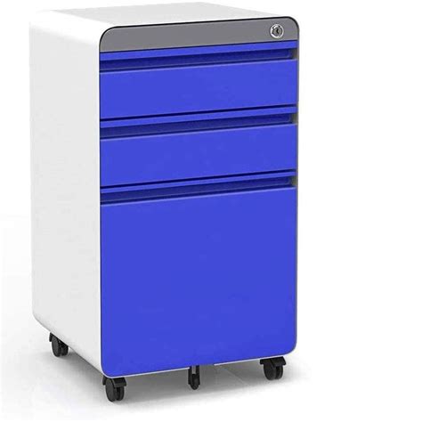 Buy Dripex3 Drawer Mobile File Cabinet For A4 File Lockable Rolling