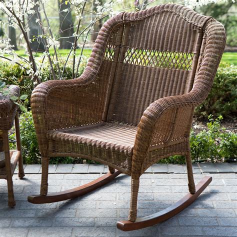 Hello and welcome to our carefully curated selection of patio rocking chairs. Indoor/Outdoor Patio Porch Walnut Resin Wicker Rocking Chair