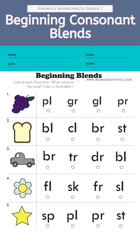 Beginning Consonant Blends Worksheets 99worksheets Gambaran