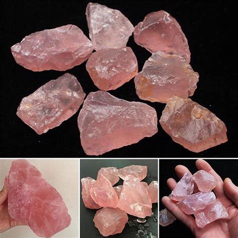 1pc Natural Pink Quartz Crystal Stone Rock Mineral Specimen Shopee