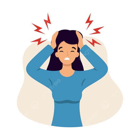 Migraine Headache Clipart Transparent Background The Woman Suffers
