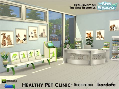 The Sims Resource Kardofehealthy Pet Clinic Reception