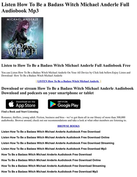 How To Be A Badass Witch Michael Anderle Full Audiobook Free By