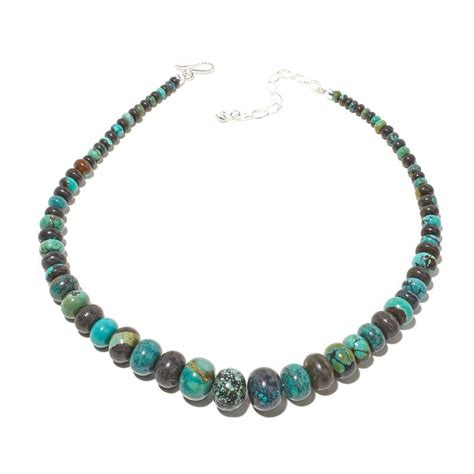 Jay King Hubei Turquoise Graduated Bead Sterling Silver 18 Necklace