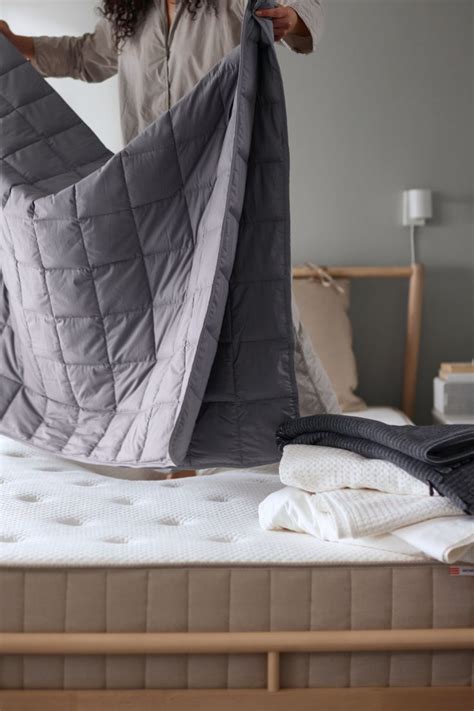 Odonvide Weighted Blanket 10 Kg 25 Tog Dark Greylight Warm Single Ikea Bed Pillows