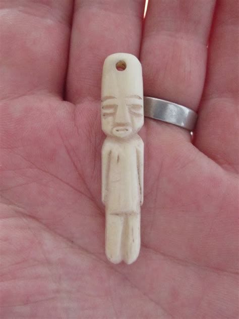 small bone figure from toltec country in mexico ancient archives