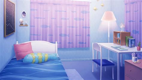 Blue Anime Aesthetic Bedroom Anime Wallpaper Hd
