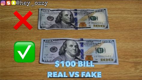 Us 100 Bill Real Vs Fake Comparison How To Tell If An One Hundred