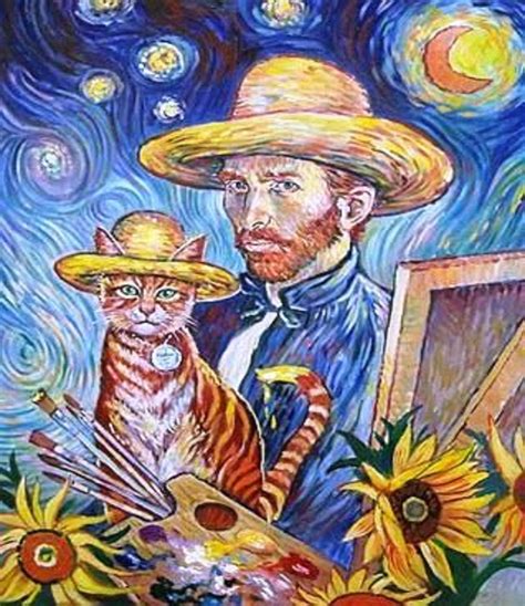 Vincent Van Gogh And Coco The Catart Printreproductiongreat Etsy In