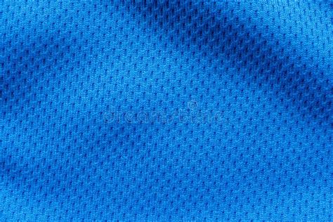 Blue Sports Clothing Fabric Football Shirt Jersey Texture Close Up