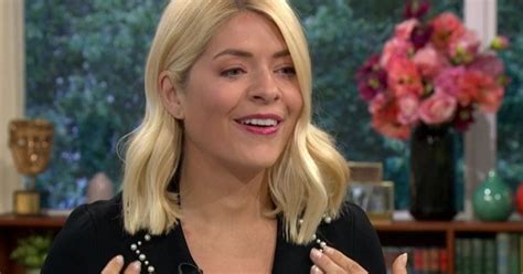 holly willoughby suffers this morning wardrobe malfunction in plunging dress daily star