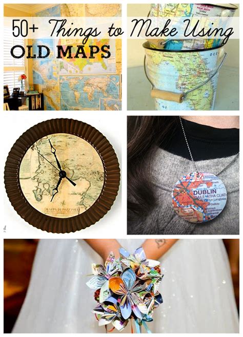 Over 50 Diy Projects Using Old Maps Map Crafts Paper Crafts Diy Diy Map