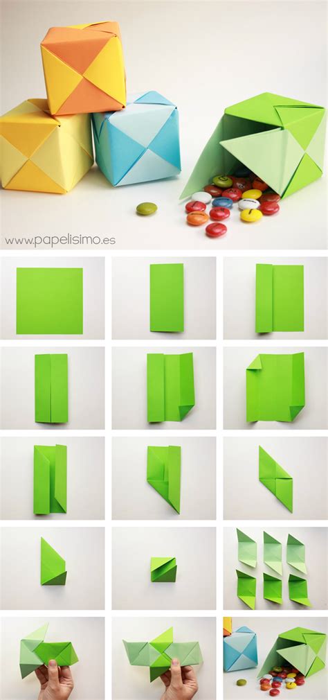 Caja De Papel Origami Tipo Puzzle Paso A Paso Manualidades Cajas De