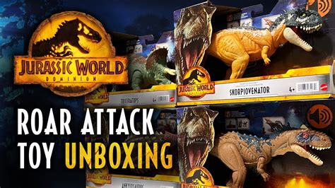 Unboxing Jurassic World Dominion Roar Strikers Dinosaur Toys From