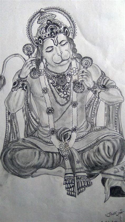 God Hanuman Drawing By Aman Sharma Drawing Fine Art For Sell