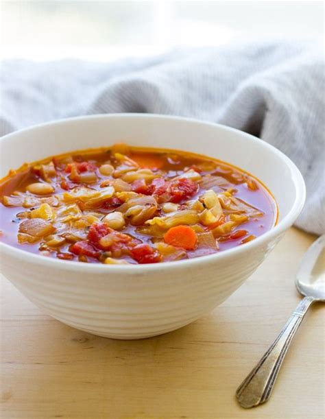 Easy White Bean Cabbage Soup Cleaneating Healthy