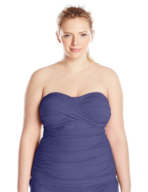 anne cole women s plus size colorblast twist front shirred tankini be sure to check out this