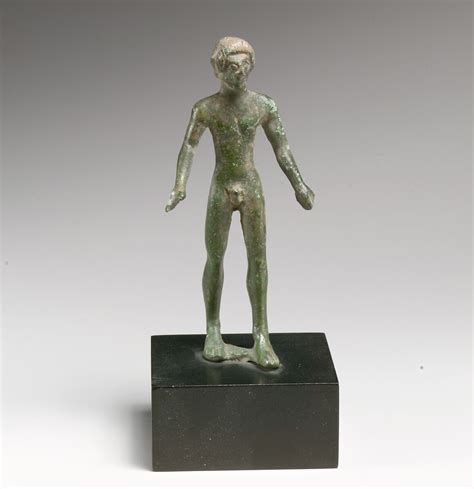Bronze Statuette Of A Nude Youth Etruscan Classical The