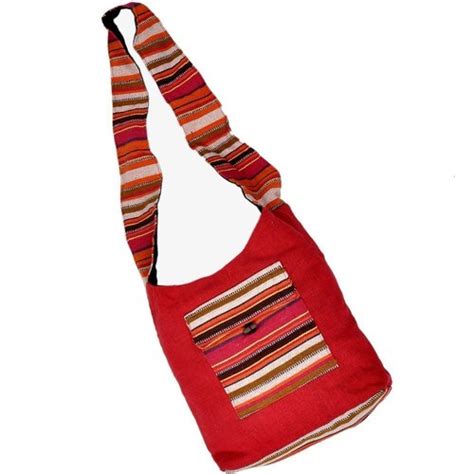 Cotton Fabric Exclusive Design Handmade Jute Maroon Shoulder Bag At