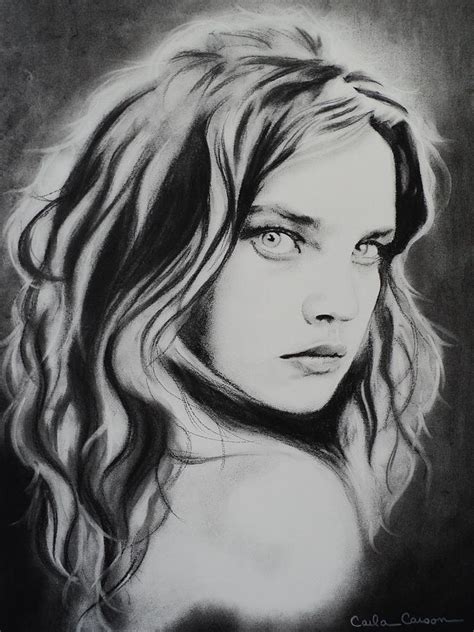 Beautiful Girl Drawing by Carla Carson