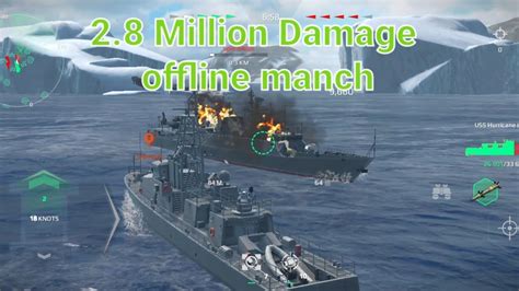 Modern Warships 28 Million Damage Gamplay Offline Match♡ Youtube