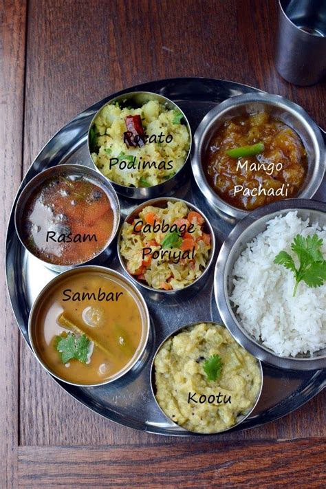 At breakfast time, the popular dishes are idli, dosa, uttapam, upma, medhu vada and ven pongal, served with sambhar and coconut chutney. Simple Vegetarian Tamil Nadu Thali | Indian food recipes ...