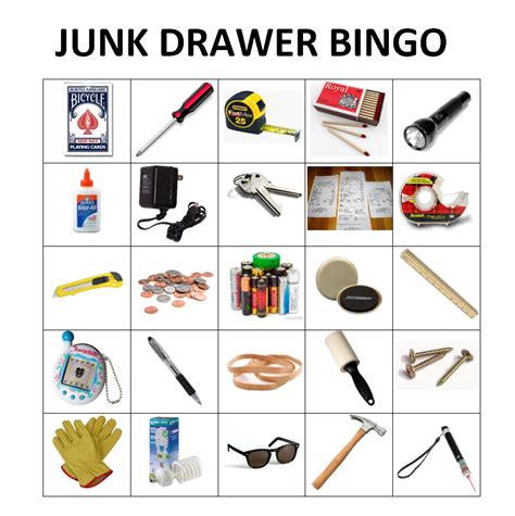 Junk Drawer Bingo Rjunkdrawers