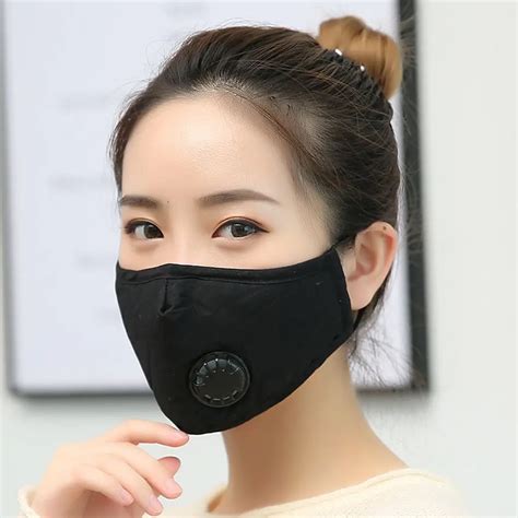 Washable Face Cotton Mask Mouth Respirator Pm Activated Carbon Mask Dustproof Sport Ski Face