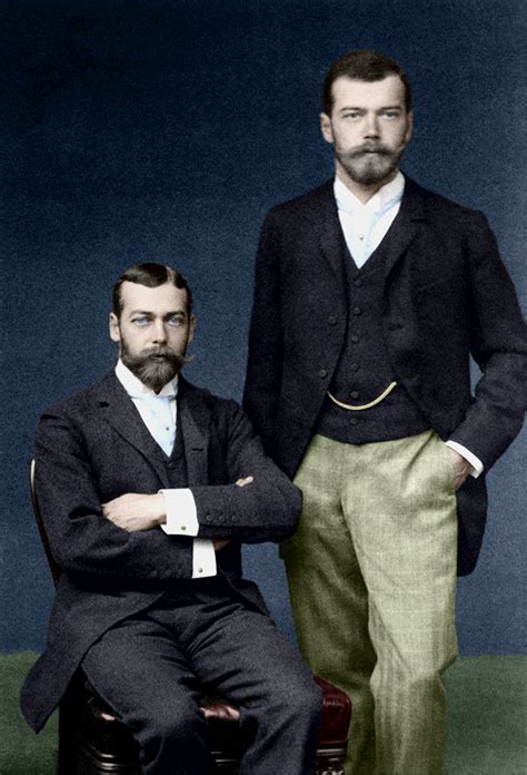Tsar Nicholas Ii Of Russia With His Cousin George V Of Britain They