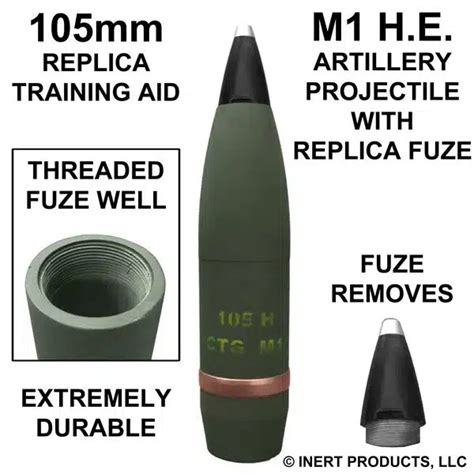 105mm M546 Nato Apers T Flechette Artillery Shell Mkds Training