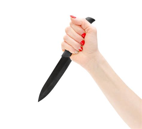 Hand Holding Butcher Knife Isolated Stock Photos Pictures And Royalty