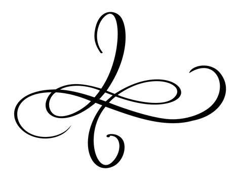 Hand Drawn Love Border Flourish Separator Calligraphy Designer Elements