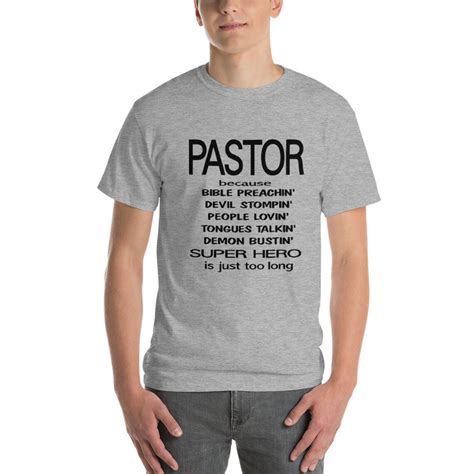 Pastor Appreciation T Shirt Pastor Because Bible Etsy