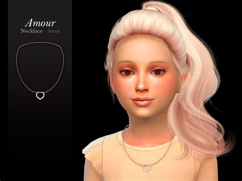 The Sims Resource Amour Necklace Child
