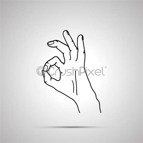Hand Gesture Ok Sign Vector Illustration Stock Vector 5290149