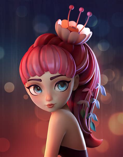 Flower Girl By Alina 207 Anime Character Design Character Design 3d Character