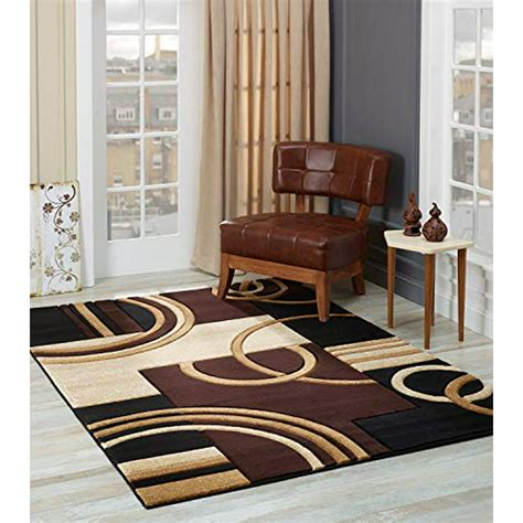 Glory Rugs Area Rug Modern 2x7 Brown Soft Hand Carved Contemporary