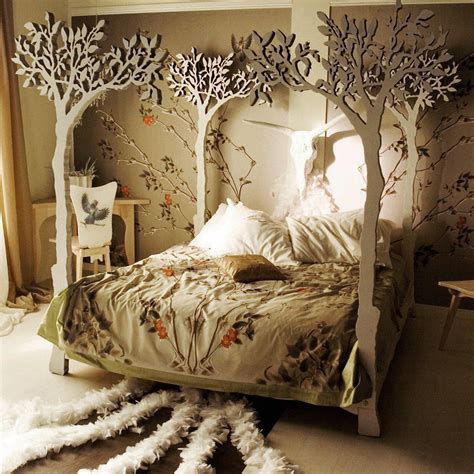 Under The Apple Tree Canopy Bed Modern Romantic Scandinavian Design Sleep Therapy Woodland