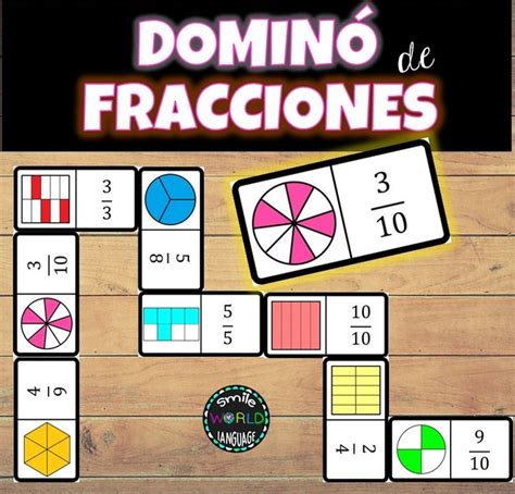 Dominó FRACCIONES - Fraction dominoes in 2020 | Fractions, Flash