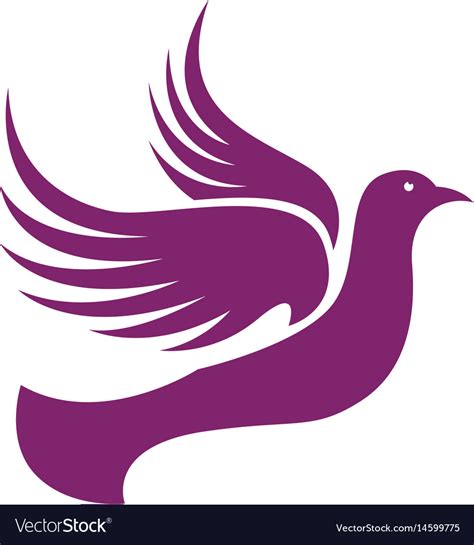Bird Wing Dove Logo Template Royalty Free Vector Image