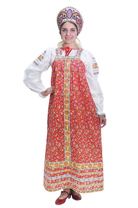 Russian Traditional Sarafan With Blouse Natalja European Outfit National Clothes Peasant Costume