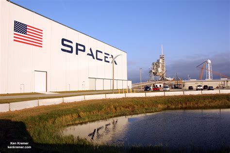 First Spacex Falcon 9 Erected At Historic Launch Pad 39a For Feb 18