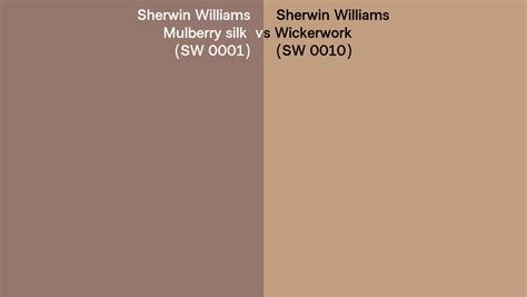 Sherwin Williams Mulberry Silk Vs Wickerwork Side By Side Comparison